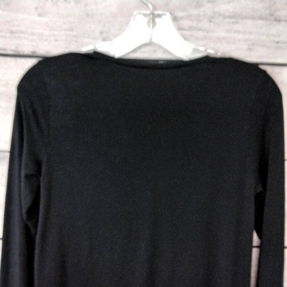 Fabletics Top Sz XXS  Black Side Tie Knit  Long Sleeve Activewear Leisurewear - Picture 5 of 9